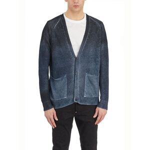 AVANT TOI Men's V-Neck Ombre Knit Cardigan Men BLUE Sweaters & Cardigans